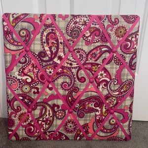 Vera Bradley Ribbon Photo Board in Paisley Meets Plaid (retired pattern)